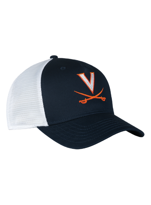 Virginia Cavaliers Navy & White Mesh Back Cap