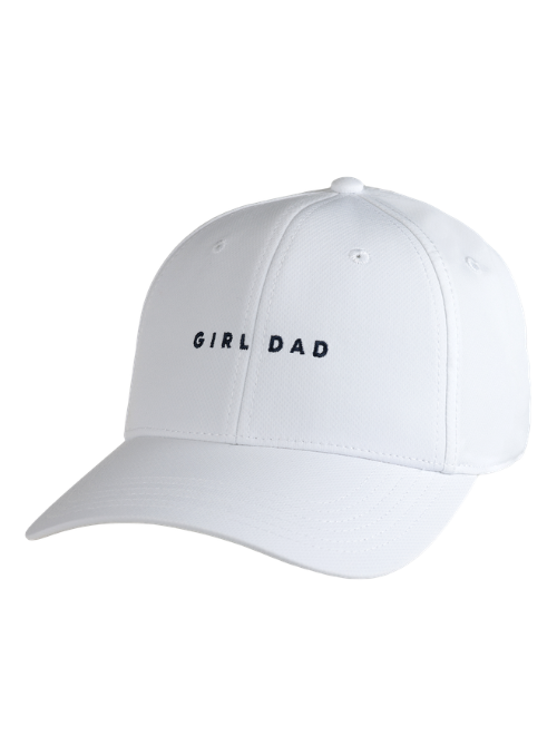 Women's Golf Day GIRL DAD White AeroSphere Tech Fabric Hat