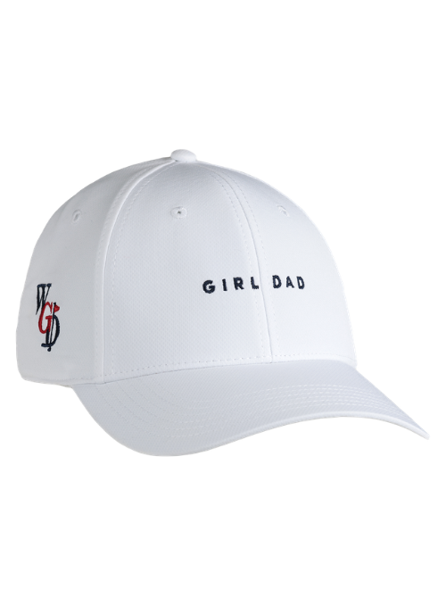 Women's Golf Day GIRL DAD White AeroSphere Tech Fabric Hat