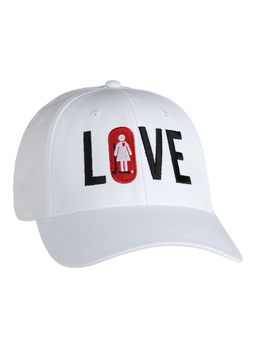 Women's Golf Day LOVE White AeroSphere Tech Fabric Hat