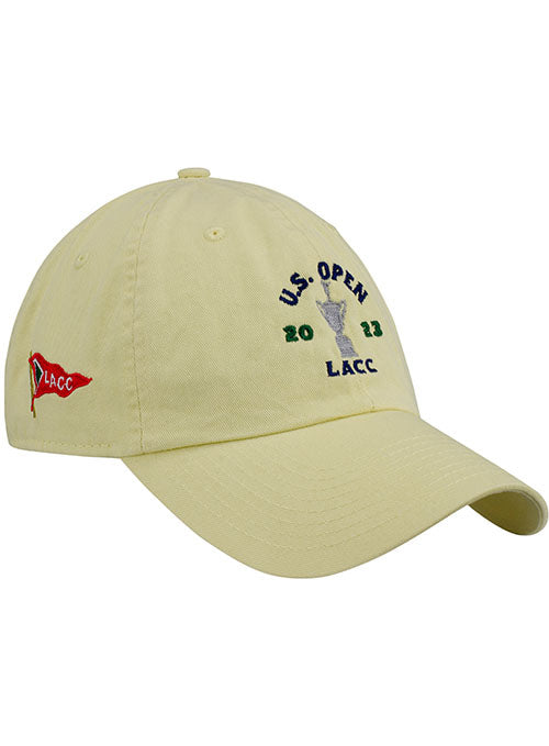 2023 U.S. Open Soft Yellow Washed Cotton Twill Relaxed Fit Cap - Right Side View