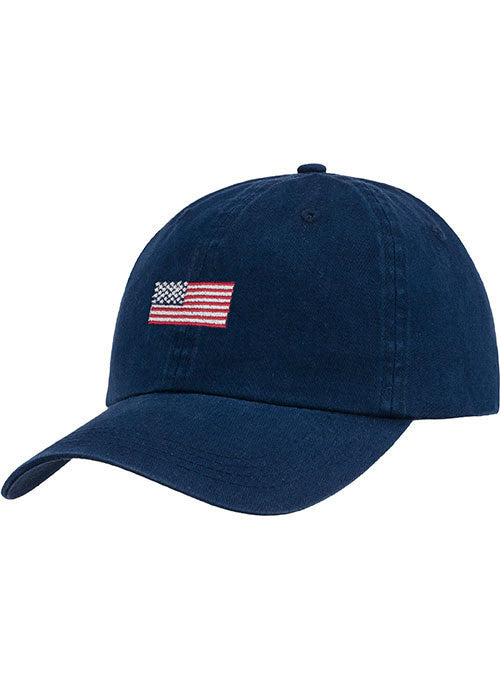 Newport U.S. Flag Relaxed Adjustable Ahead Cap in U.S. Navy - Front Right View