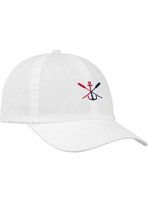 Newport Anchor & Oars Relaxed Adjustable Ahead Cap in True White - Front Left View