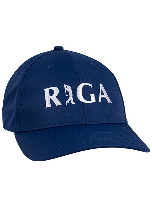 RIGA Mid-Fit Cap in Navy - Front Side View